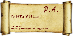 Pálffy Attila névjegykártya